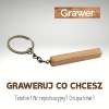 Brelok z drewna orzechowego z grawerem